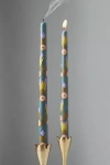 Anthropologie Alexandria Taper Candles, Set Of 2 In Multicolor