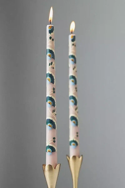 Anthropologie Alexandria Taper Candles, Set Of 2 In White