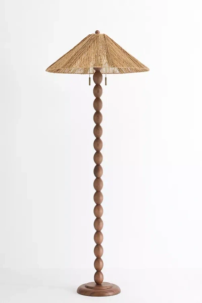 Anthropologie Alhambra Jute Floor Lamp In Brown