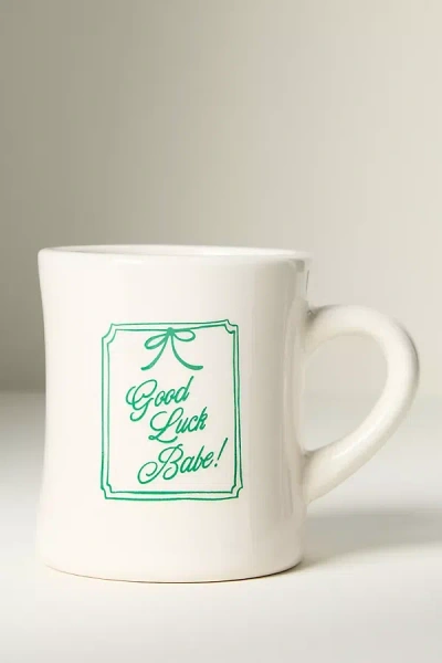 Anthropologie Alice & Wonder St. Patrick's Day Mug In White