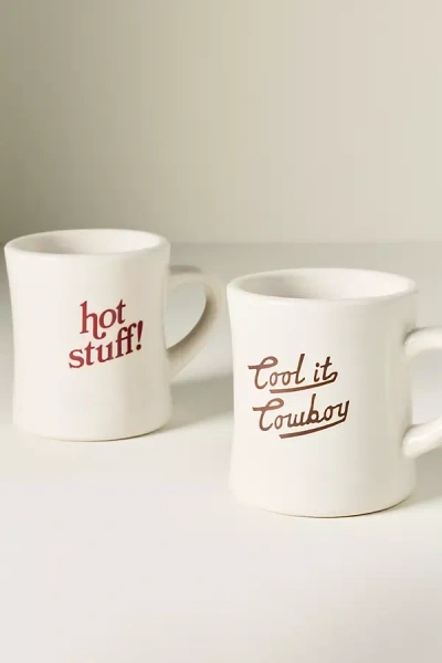 Anthropologie Alice & Wonder Stoneware Phrase Mug In White