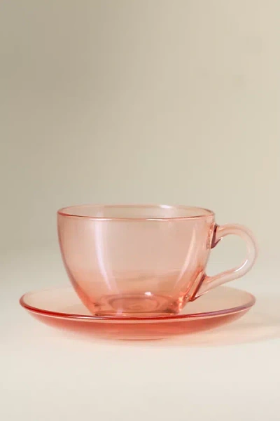 Anthropologie Alice Glass Teacup In Pink