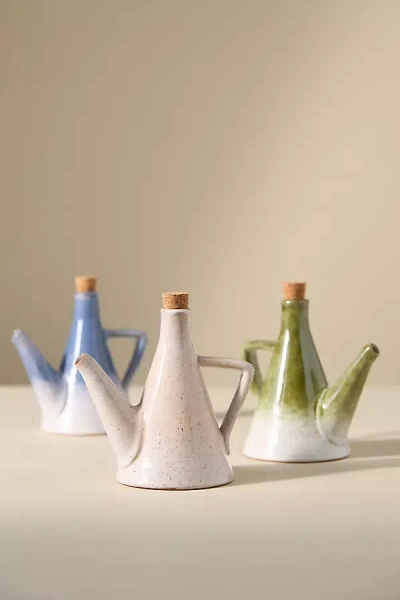 Anthropologie Allegra Stoneware Spout Olive Oil Cruet In Multi