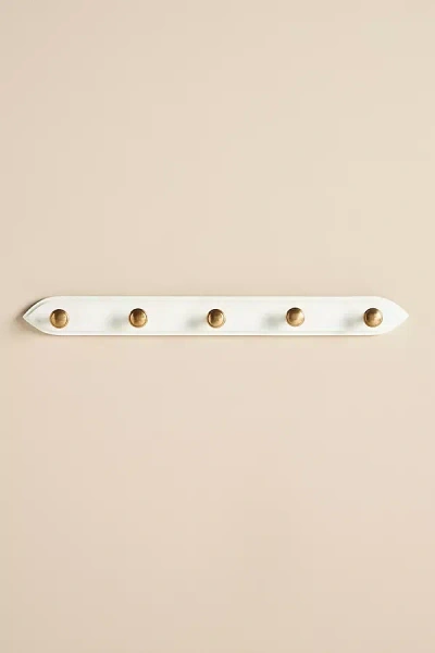 Anthropologie Amara Marble Hookrack In Gold