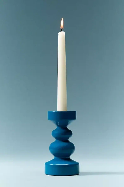 Anthropologie Amelia Candle Holder In Blue