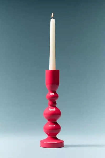 Anthropologie Amelia Candle Holder In Pink