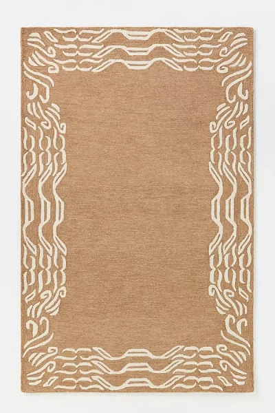 Anthropologie Amelia Hand-tufted Wool Rug In Brown
