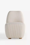 Anthropologie Amelia Stripe Cotton Slipper Chair In Beige