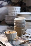 Anthropologie The Latte Stoneware Nut Bowls, Assorted Set Of 6: Amelie Edition In Neutral