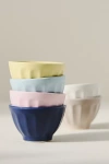 Anthropologie The Latte Stoneware Nut Bowls, Assorted Set Of 6: Amelie Edition In Multi