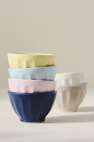 Anthropologie The Latte Stoneware Nut Bowls, Assorted Set Of 6: Amelie Edition In Multi