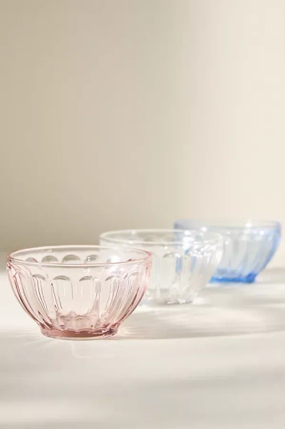 Anthropologie The Latte Glass Cereal Bowls, Set Of 3: Amelie Edition In Multi