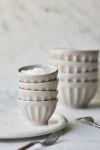 Anthropologie The Latte Stoneware Nut Bowls, Set Of 4: Amelie Edition In Gray
