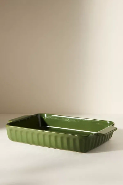 Anthropologie Amelie Latte Portuguese Baking Dish In Green