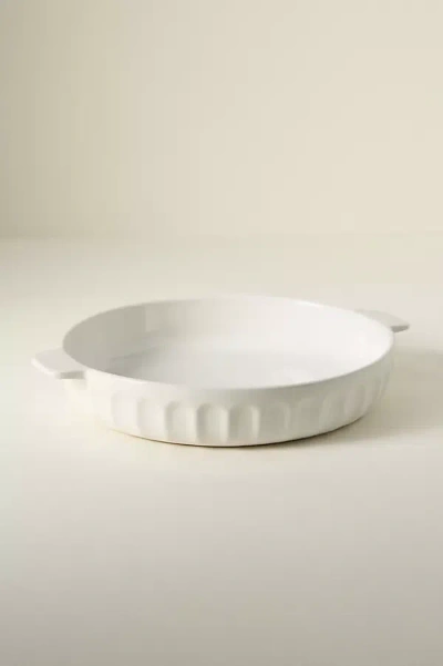 Anthropologie Amelie Latte Portuguese Stoneware Pie Dish