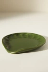 Anthropologie Amelie Latte Portuguese Stoneware Spoon Rest In Green