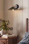 Anthropologie Amilia Enameled Brass Perforated Sconce In Metallic