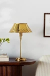 Anthropologie Amilia Enameled Brass Perforated Table Lamp
