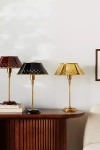 Anthropologie Amilia Enameled Brass Perforated Table Lamp
