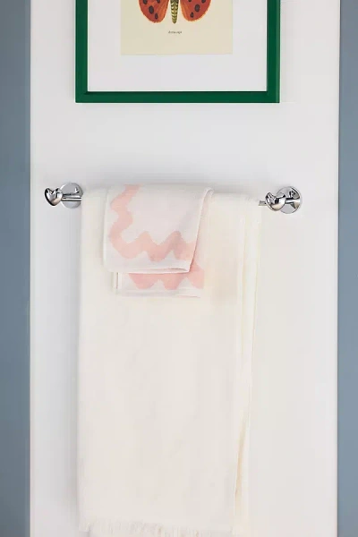Anthropologie Amor Heart Towel Bar In Silver