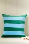 Anthropologie Andie Striped Cotton Velvet Pillow In Multi