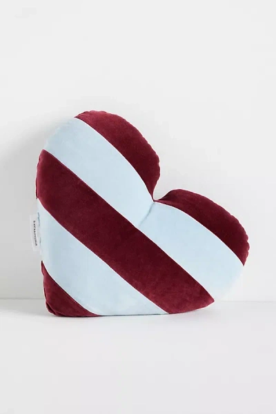 Anthropologie Andie Velvet Heart-shaped Cushion