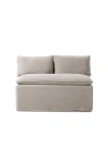 Anthropologie Andre Modular 50" Linen Slipcover Banquette Dining Bench