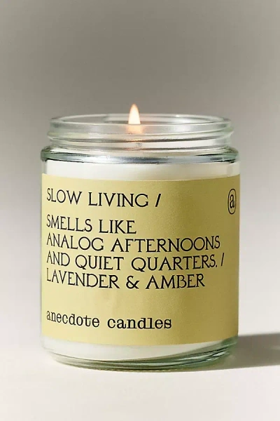 Anthropologie Anecdote Floral Slow Living Glass Candle In Multi