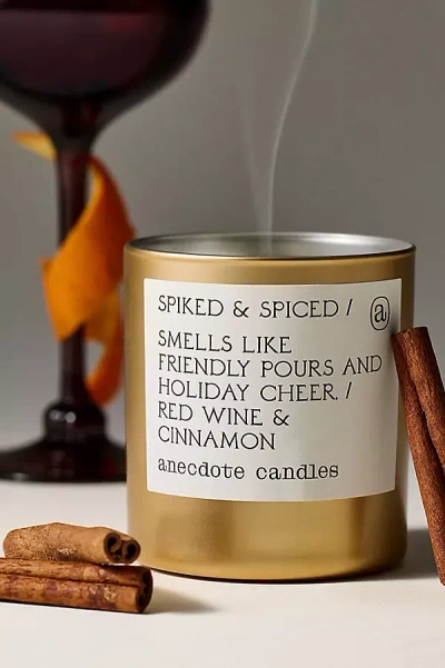 Anthropologie Anecdote Gourmand Spiked & Spiced Boxed Glass Candle In Gold