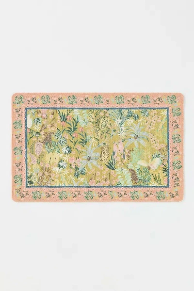 Anthropologie Anela Cotton Printed Bath Mat In Multi
