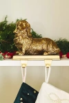 Anthropologie Animal Icon Dachshund Stocking Holder In Gold