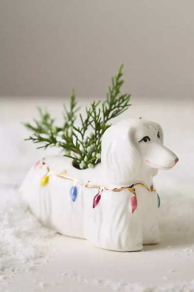 Anthropologie Animal Stoneware Vase In Multi