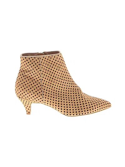 Pre-owned Anthropologie Ankle Boots In Gold