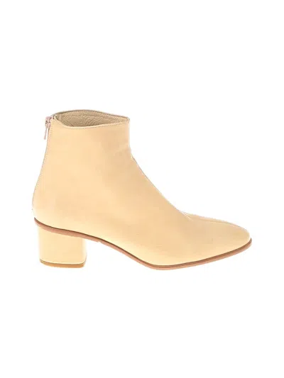 Pre-owned Anthropologie Ankle Boots In Tan