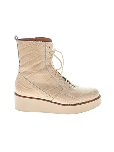 Pre-owned Anthropologie Ankle Boots In Tan