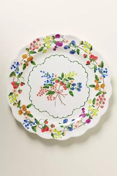 Anthropologie Annette Floral Melamine Dinner Plates, Set Of 4 In Multi