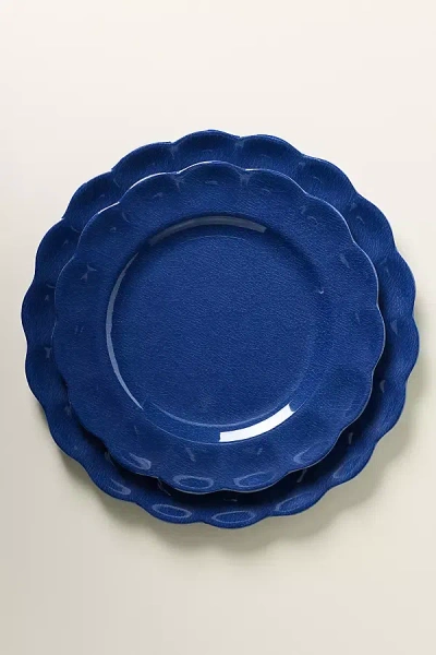 Anthropologie Annette Melamine Dessert Plates, Set Of 4 In Blue