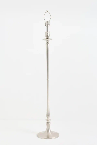 Anthropologie Antique Nickel Floor Lamp Base In Silver