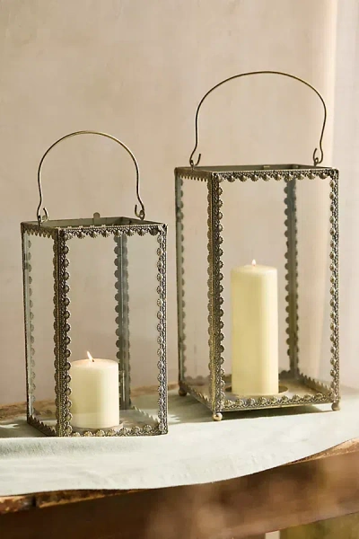 Anthropologie Antique Scalloped Lantern
