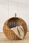 Anthropologie Apple Woven Wicker Basket In Brown