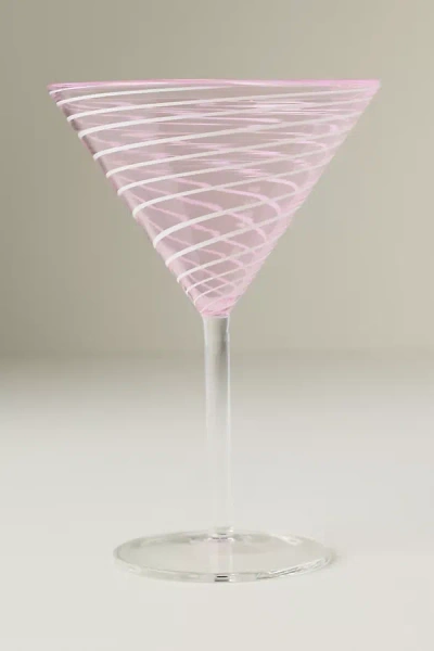 Anthropologie Arabesque Martini Glass In Pink