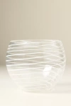 Anthropologie Arabesque Stemless Wine Glass In Transparent