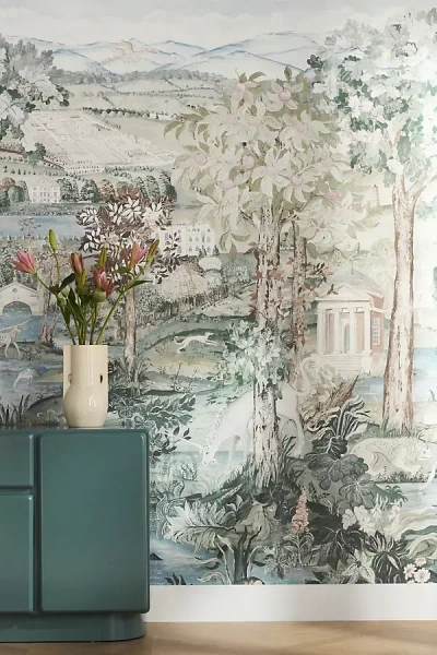 Anthropologie Arcadian Thames Wallpaper In Multi