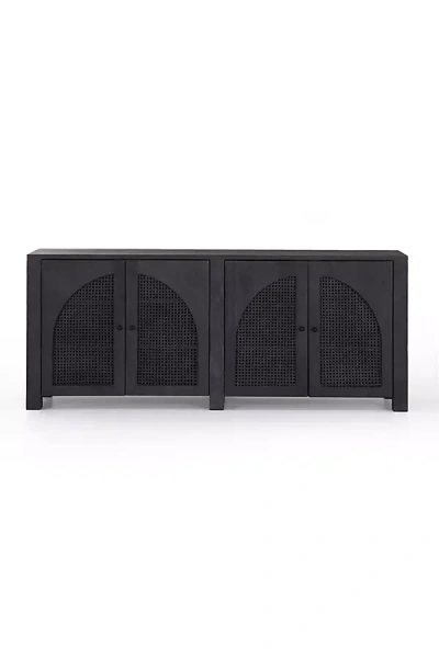 Anthropologie Arched Cane 78" Sideboard In Brown