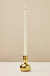 Anthropologie Arden Round Lacquer Candle Holder In White