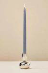 Anthropologie Arden Round Lacquer Candle Holder In Blue