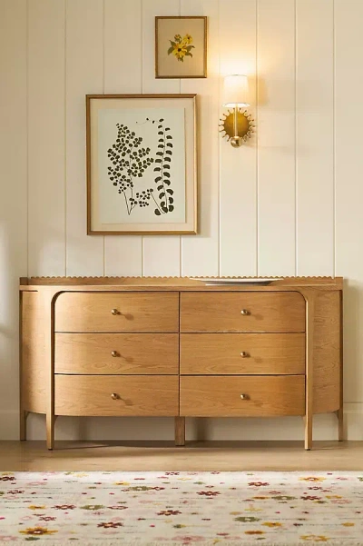 Anthropologie Aria Six-drawer Wood Dresser In Brown