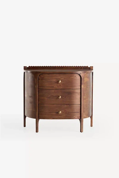Anthropologie Aria Three-drawer Wood Dresser In Brown