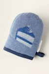 Anthropologie Ariane Jacquard Oven Mitt In Blue