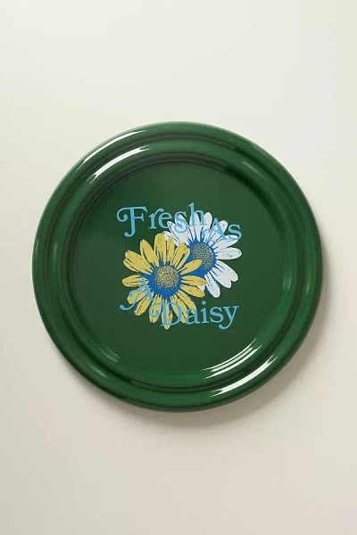 Anthropologie Ariane Stoneware Dessert Plate In Green